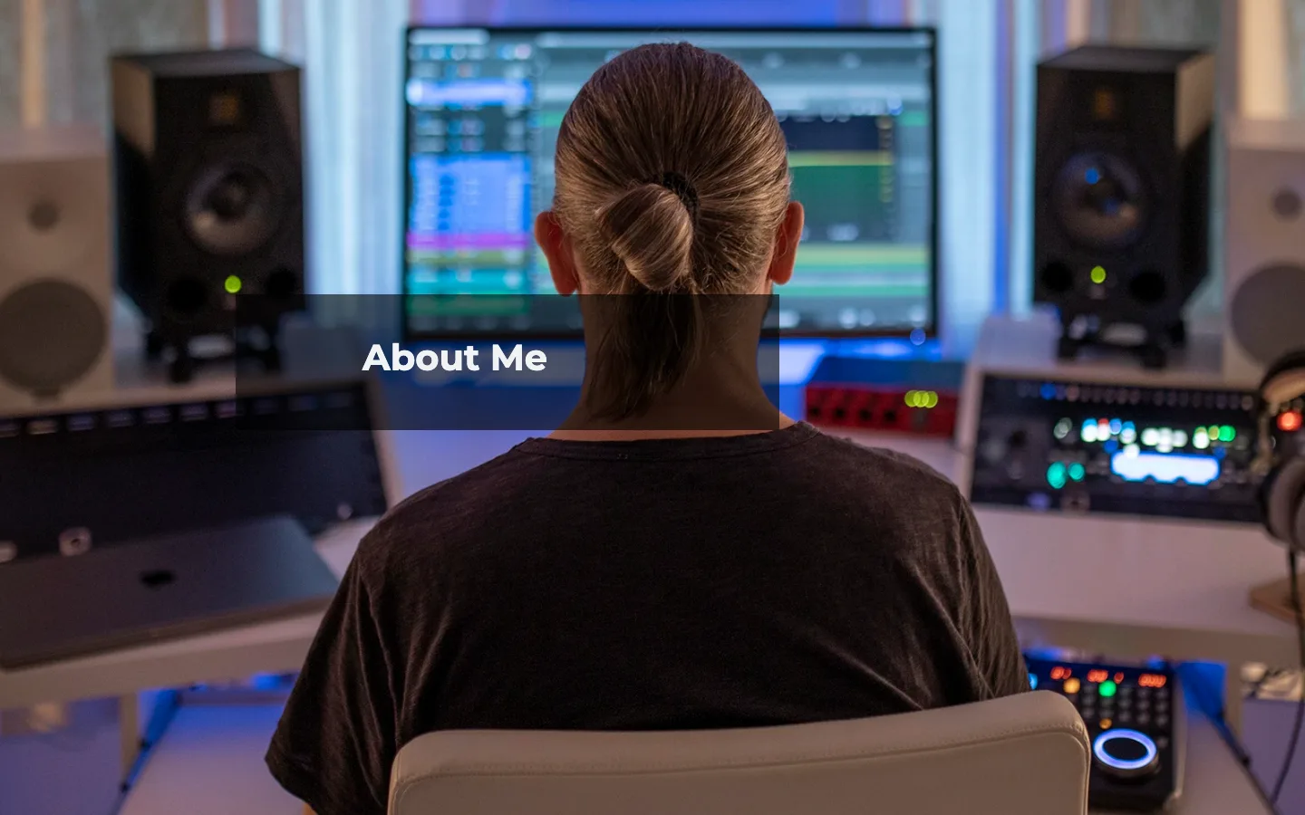 Behind the mixing desk