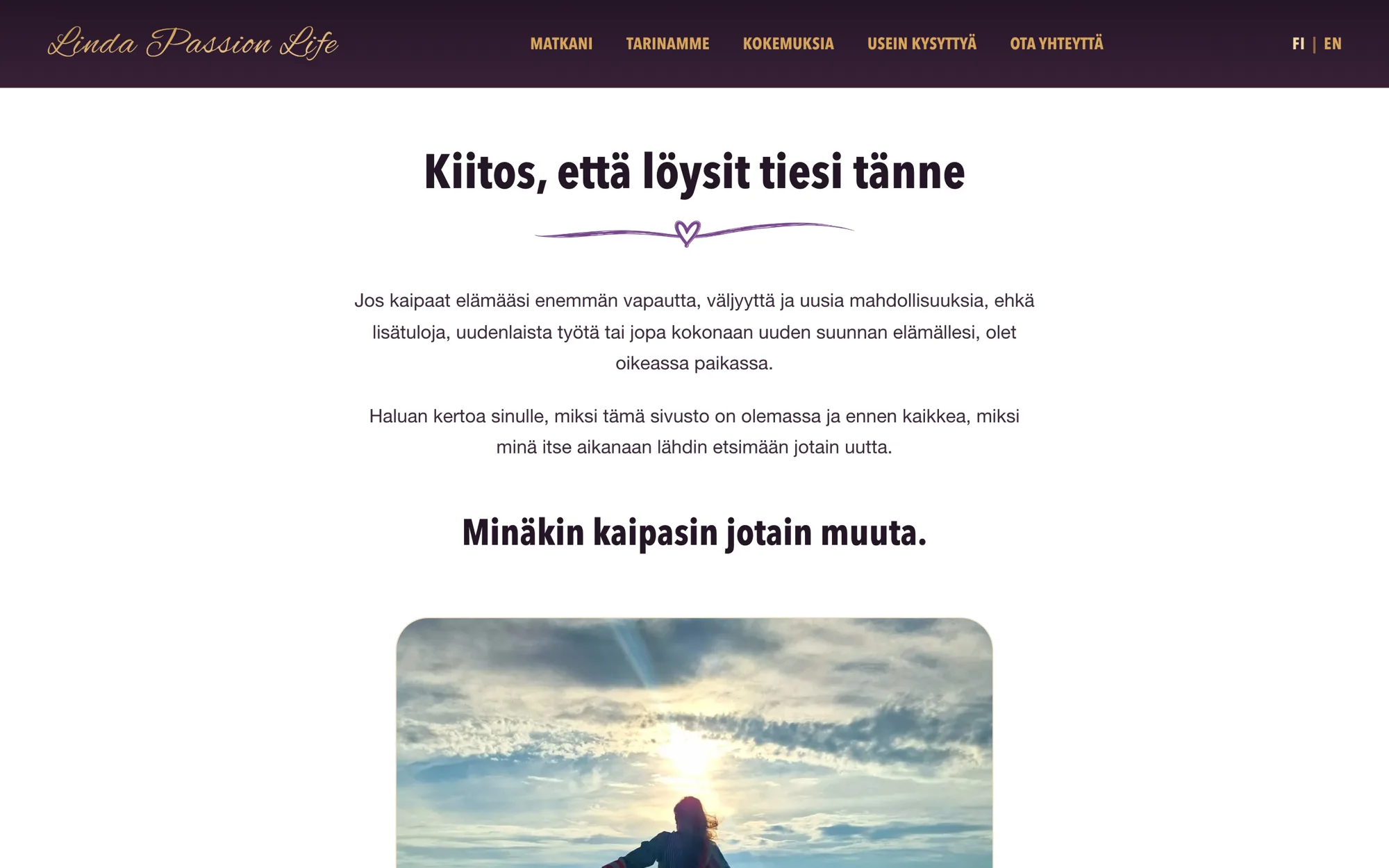 Linda Passion Life story section