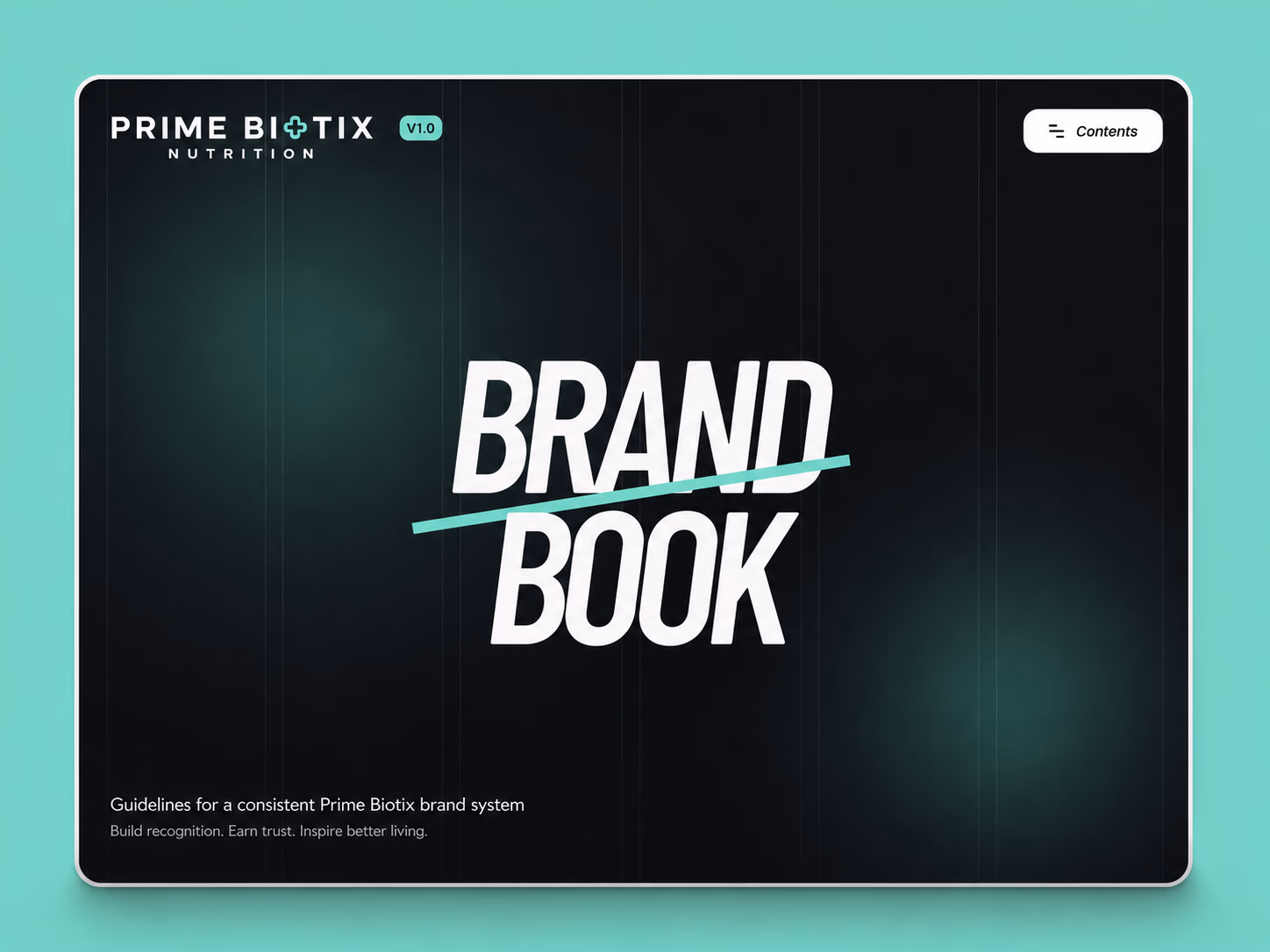 Prime Biotix brand book cover